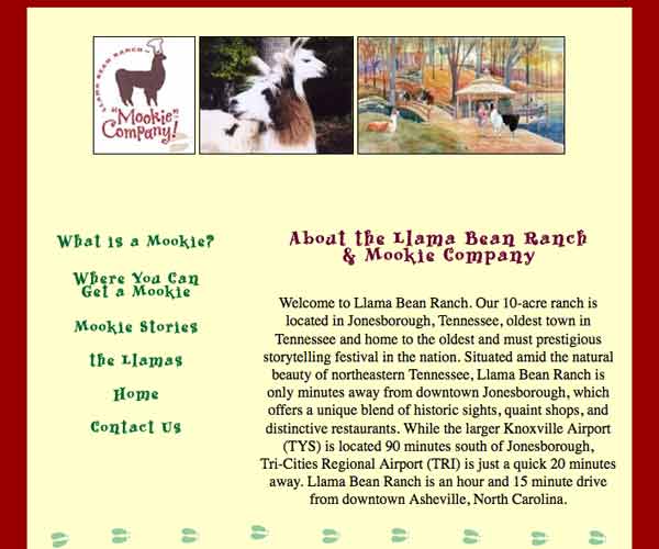 Llama Bean Ranch & Mookie Company screenshot