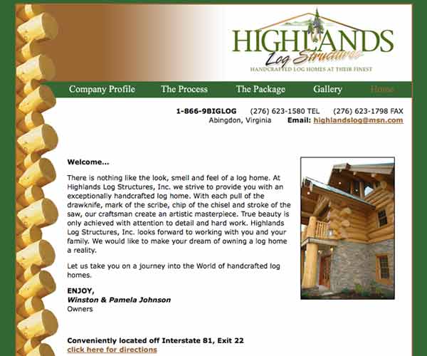 Highlands Log Structures screenshot